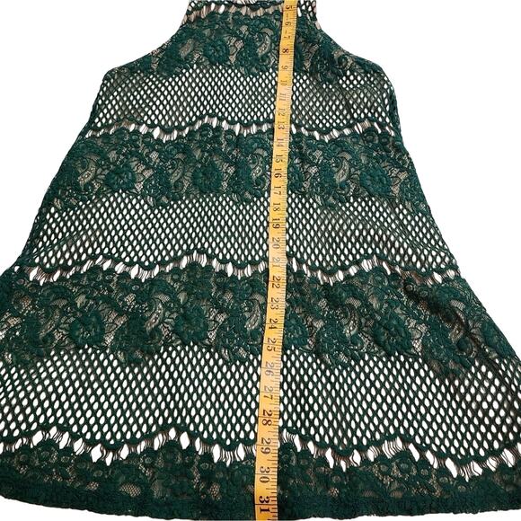 Dina be Green Lace Halter Mini Dress Size Small - Picture 9 of 9